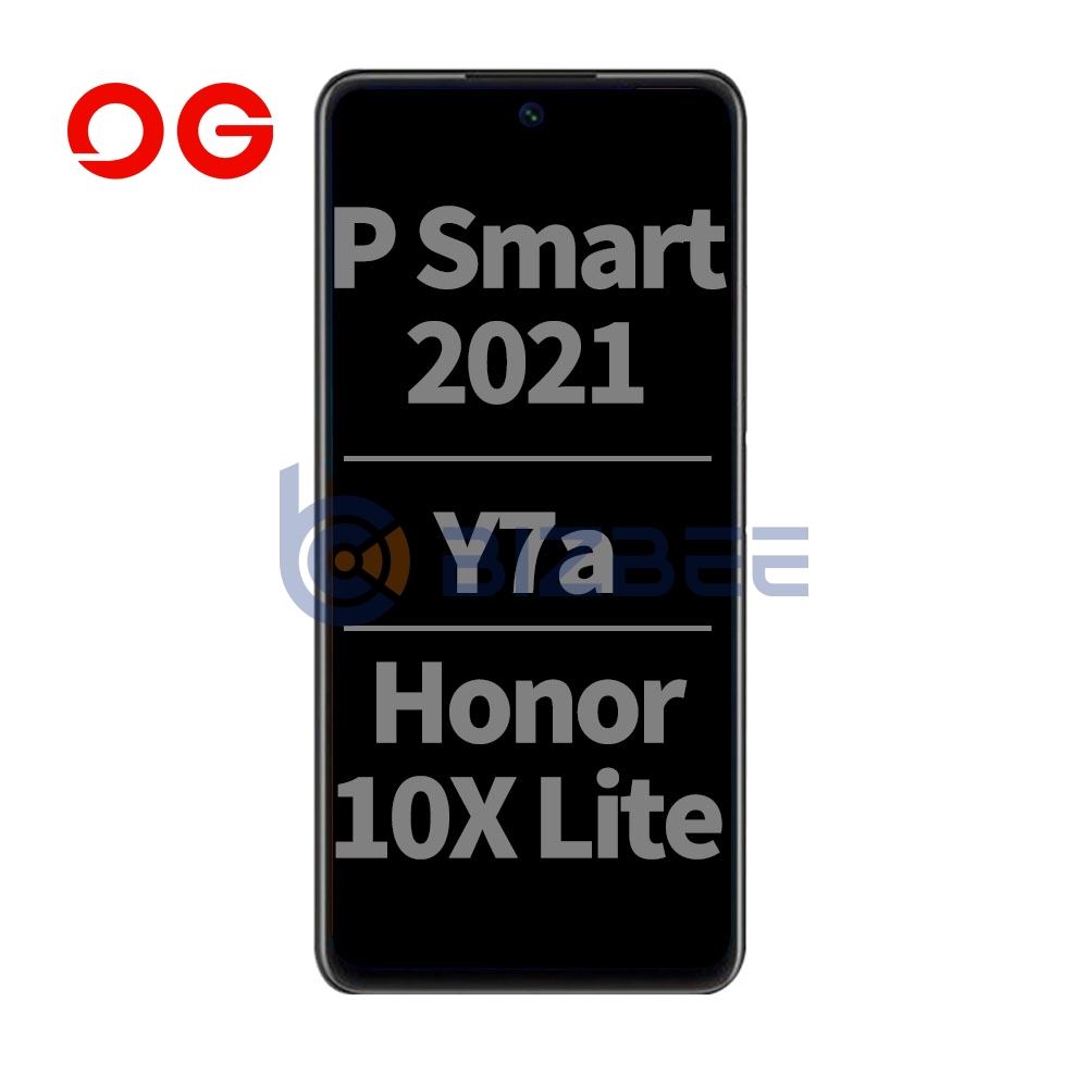 OG Display Assembly With Frame For Huawei P Smart 2021/Y7a/Honor 10X Lite (OEM Material) (Black)