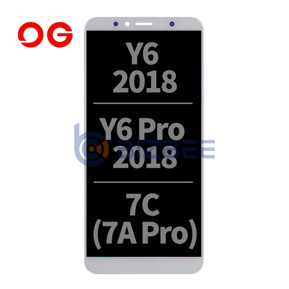 OG Display Assembly With Frame For Huawei Y6 2018/Y6 Pro 2018/7C (7A Pro) (OEM Material) (White)
