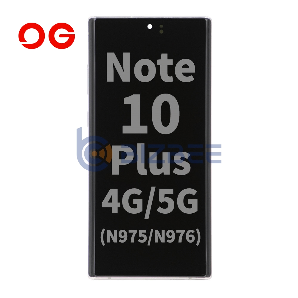 OG Display Assembly With Frame For Samsung Note 10 Plus 4G/5G (N975/N976) (Refurbished) (Aura Black)