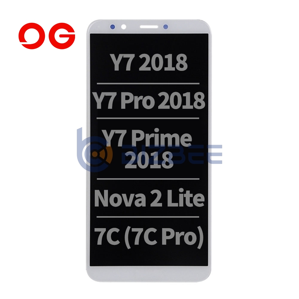 OG Display Assembly For Huawei Y7 2018/Y7 Pro 2018/Y7 Prime 2018/Nova 2 Lite/7C (7C Pro) (OEM Material) (White)
