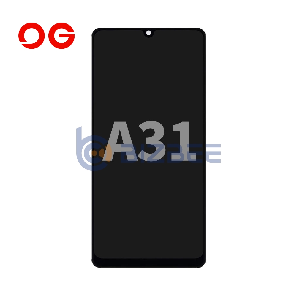 OG Display Assembly With Frame For Samsung A31 (A315) (Refurbished) (Black)