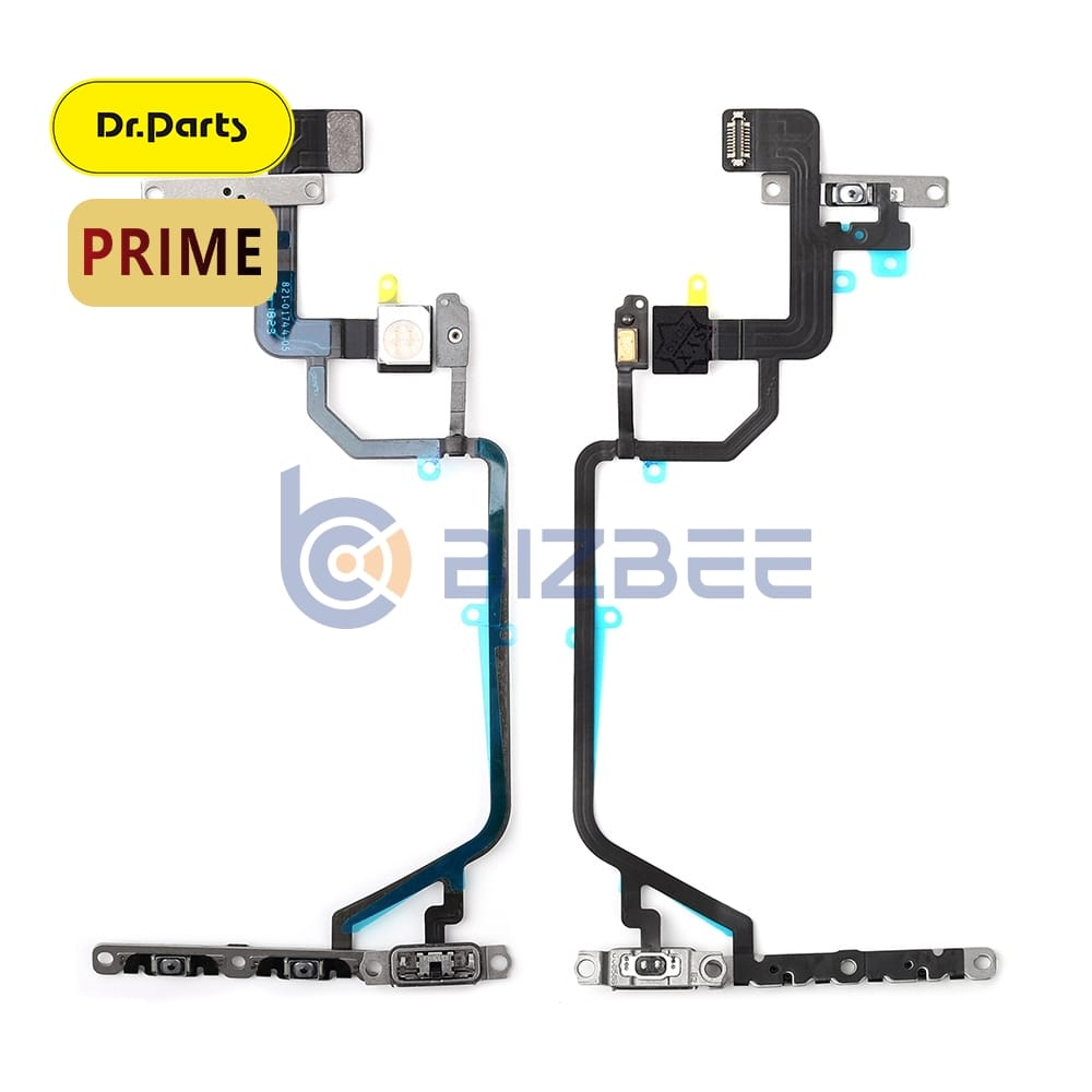 Dr.Parts Power Button And Volume Button Flex Cable With Metal Bracket For iPhone XR (Prime)