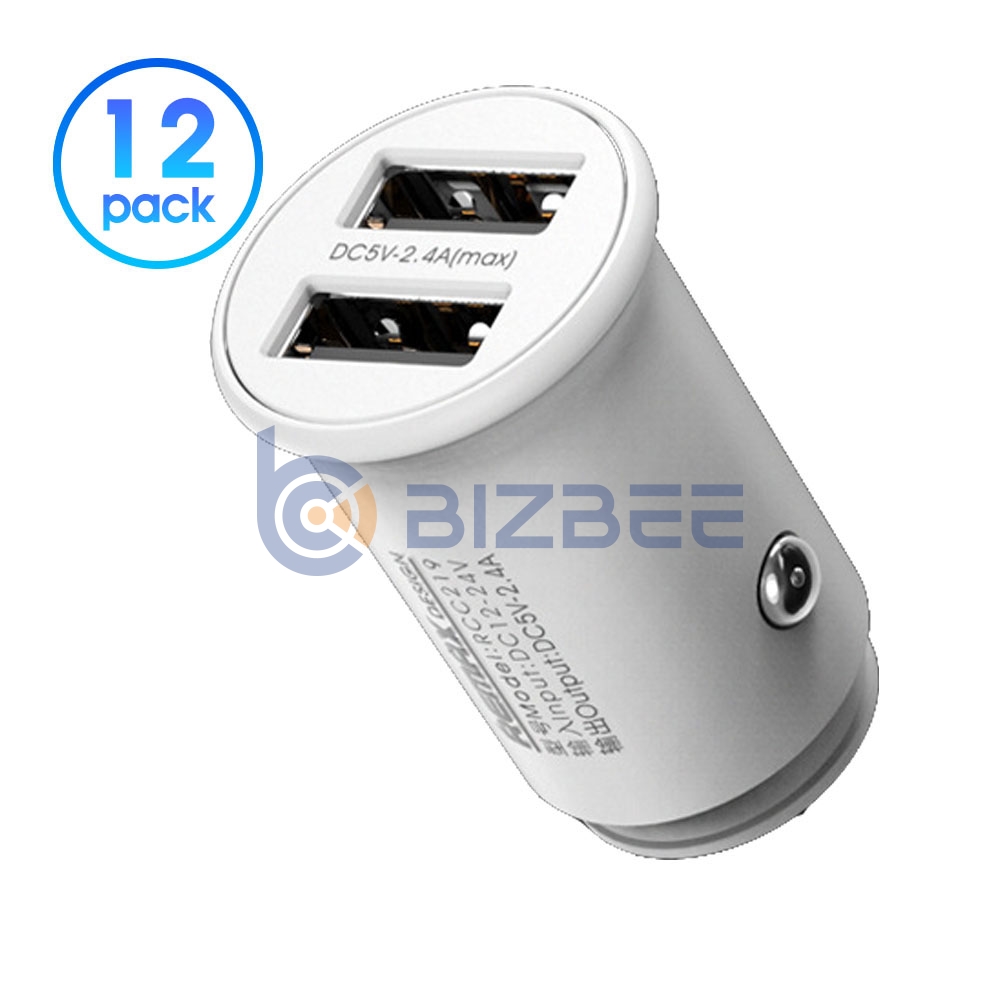 REMAX RCC219 Dual USB-A Car Charger (12 pcs/box) (White)