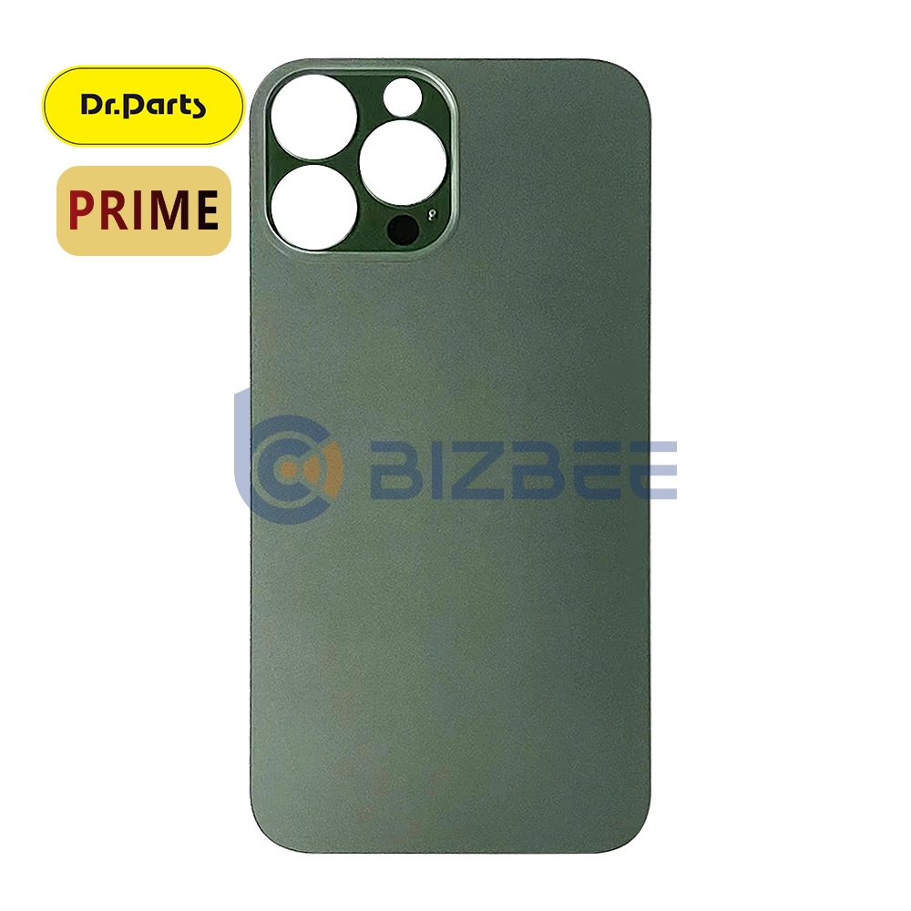Dr.Parts Back Cover Glass With Big Camera Hole Without Adhesive And Logo For iPhone 13 Pro Max (Prime) (Alpine Green )
