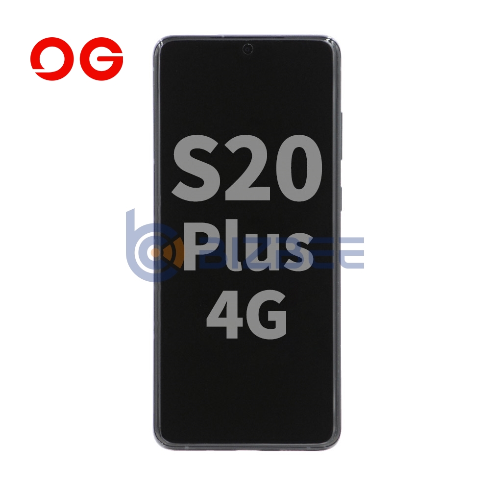 OG Display Assembly With Frame For Samsung S20 Plus 4G (G985)/S20 Plus 5G (G986) (Refurbished) (Cosmic Black)