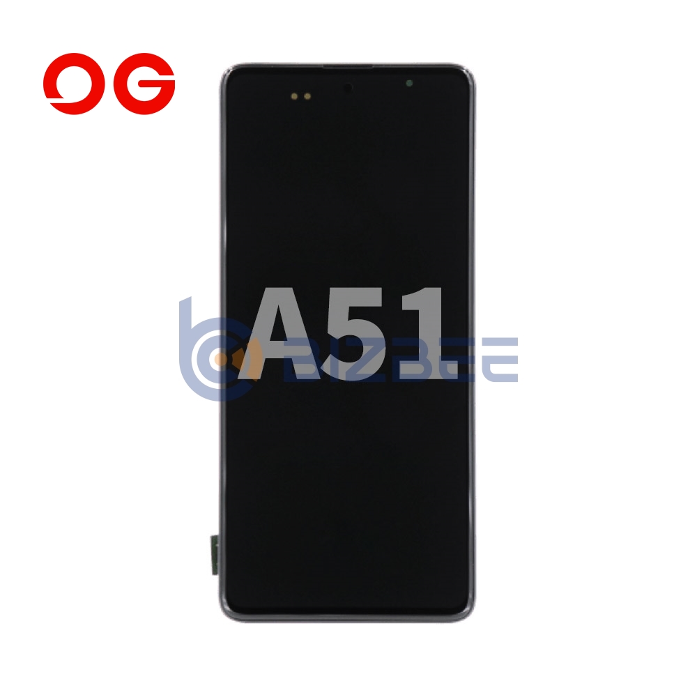 OG Display Assembly With Frame For Samsung A51 (A515) (Refurbished) (Black)